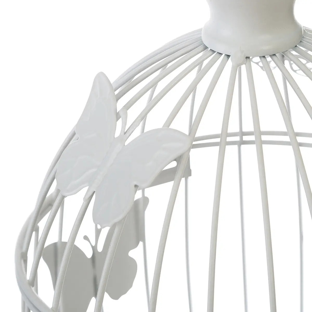 Set de 2 cages "Yanna" en métal blanc D17/23,5cm