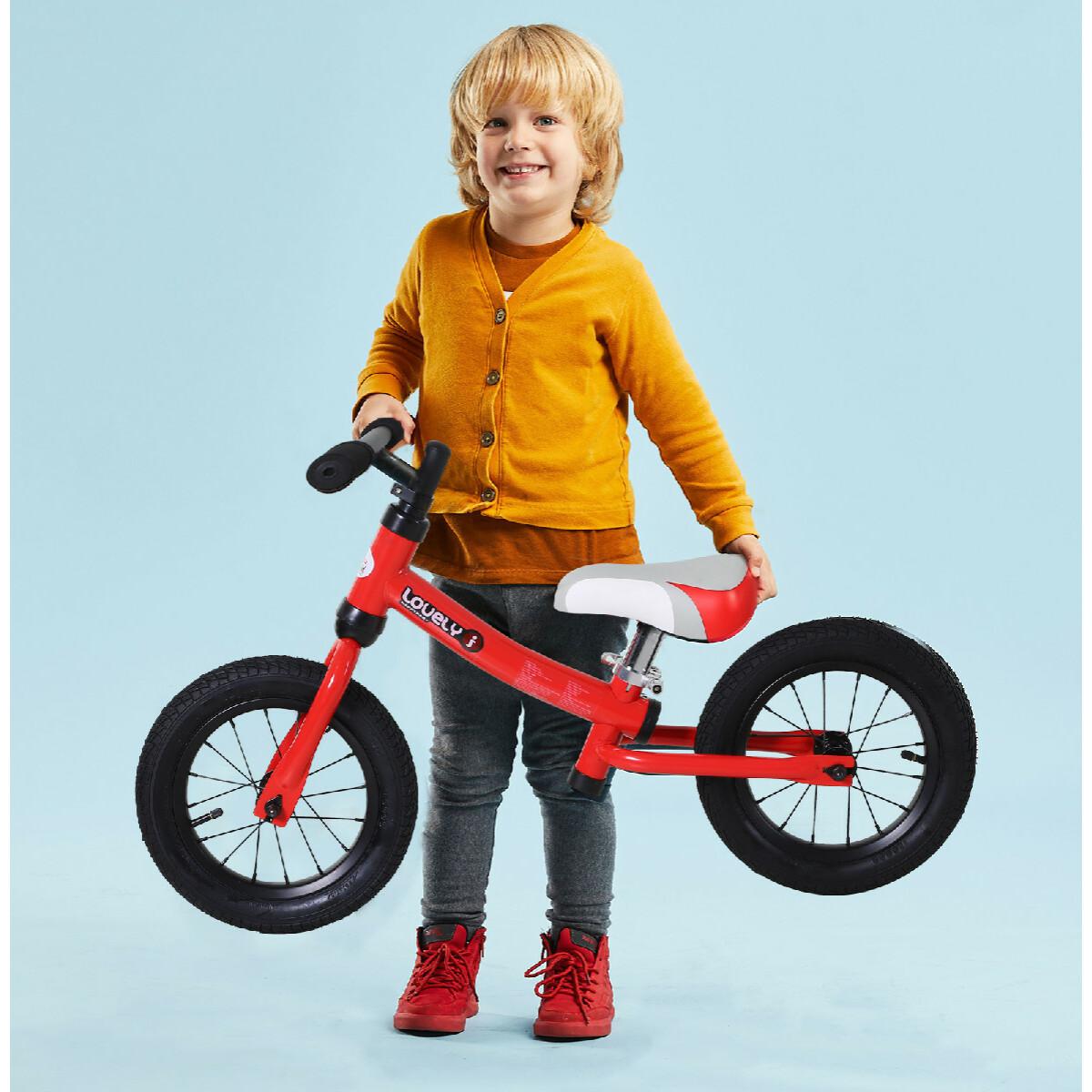 Draisienne enfant roues 12'' hauteur selle réglable acier rouge