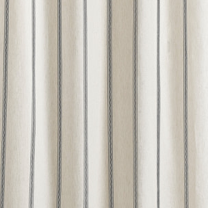 Tissu en étamine rayée - Noir