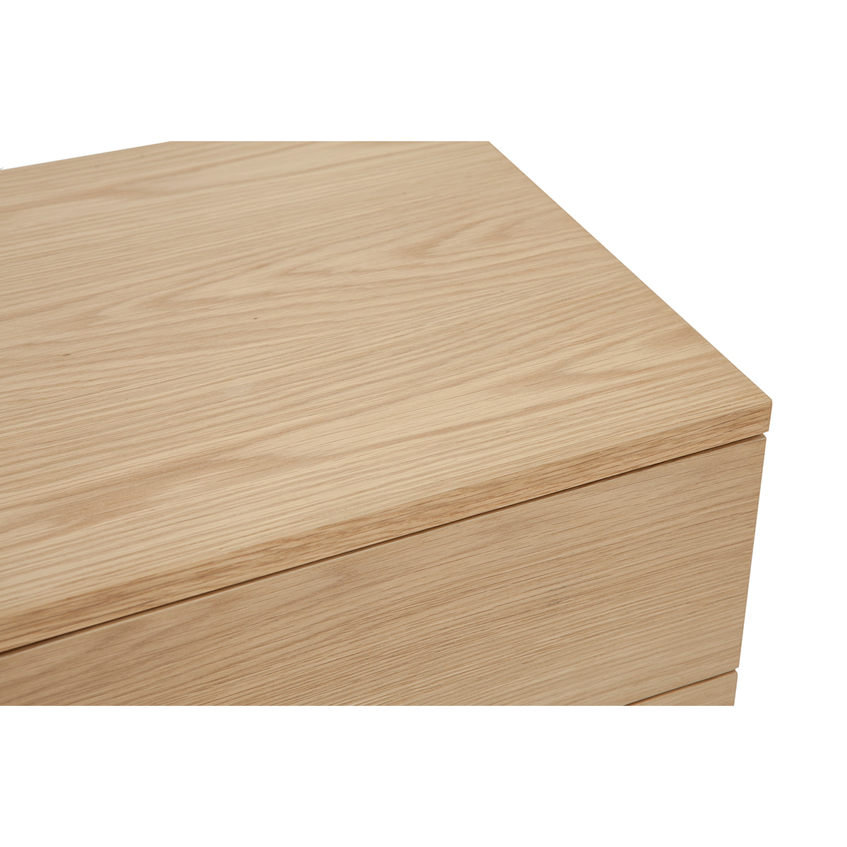 Table de chevet avec rangements 2 tiroirs scandinave bois clair chêne L50 cm FREDDY