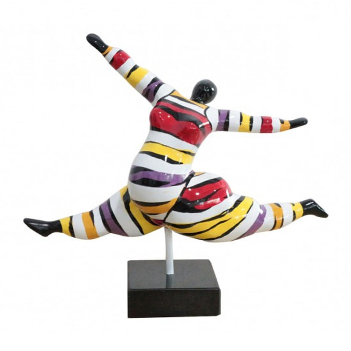 Statue femme multicolore en résine H46cm - NOHO
