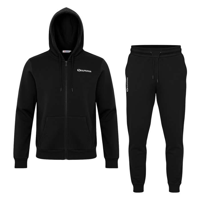 Tuta Uomo SUPERGA Cotone Felpato Full Zip Cappuccio