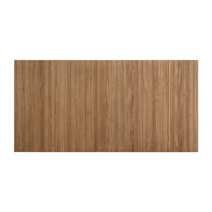 Cabecero ranurado de madera maciza tono roble oscuro de varias medidas