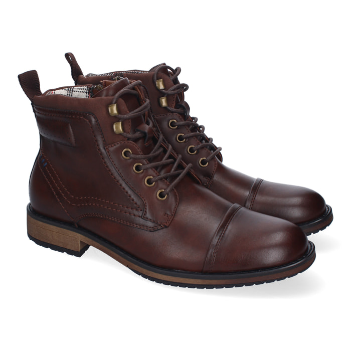 Botines de Hombre, Comodos y Elegantes, Diseño Clasico con Punta Redonda