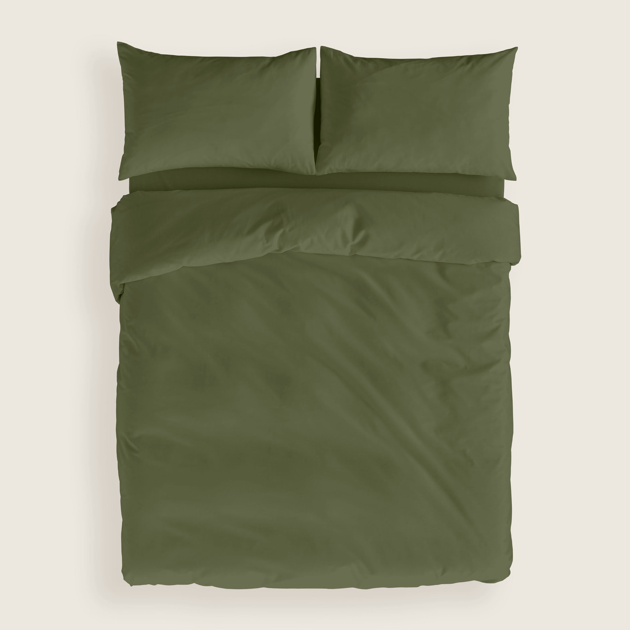 Naturals - Funda Nórdica Lisa - Cierre con botones - 100% Algodón - Incluye 1/2 Fundas de Almohada - Botella