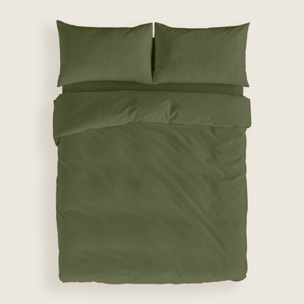 Naturals - Funda Nórdica Lisa - Cierre con botones - 100% Algodón - Incluye 1/2 Fundas de Almohada - Botella