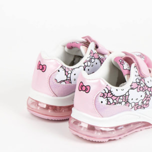 Zapatilla deportiva infantil suela ligera con luces "Hello Kitty"