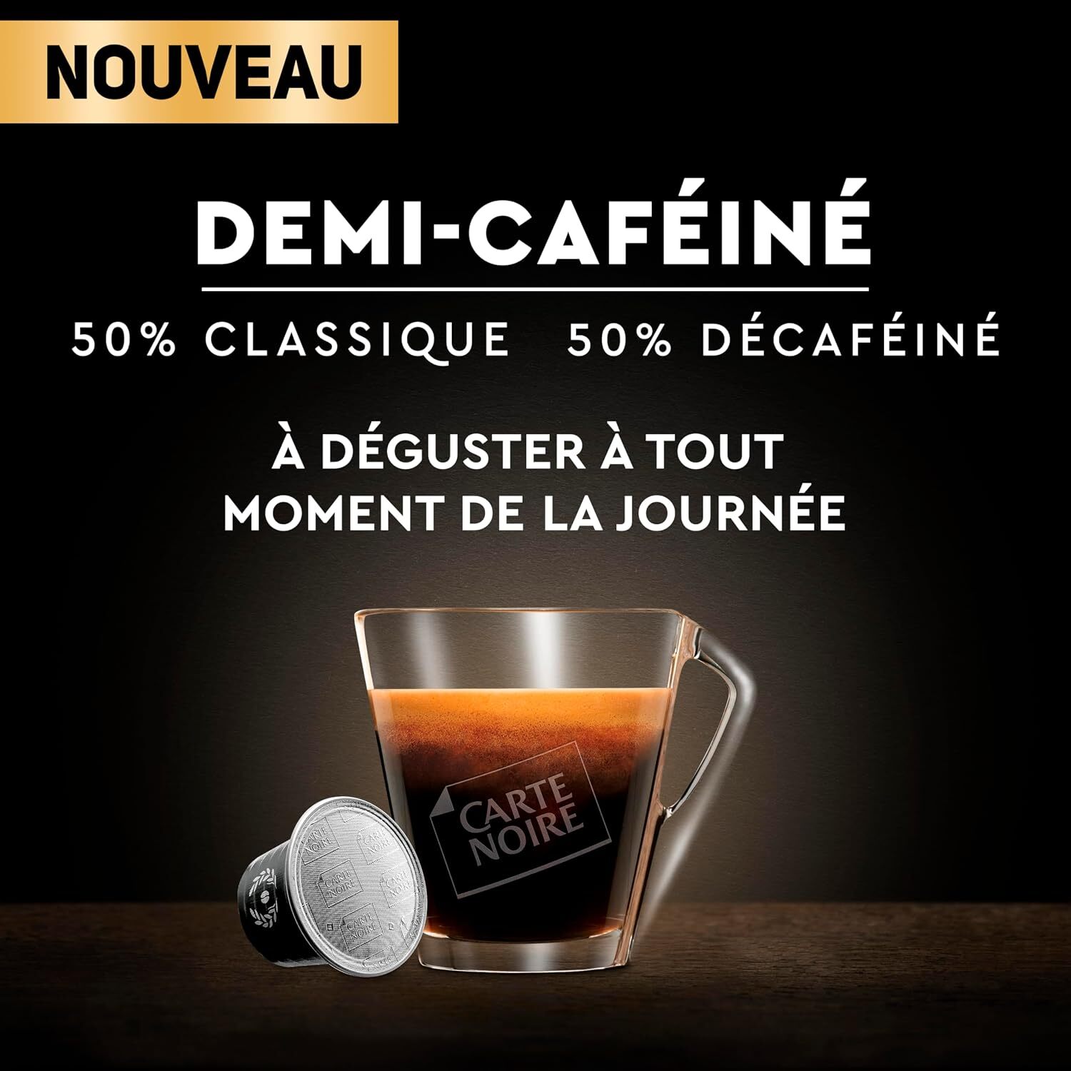 Café Espresso demi-cafeiné n°6 x30 - Capsules compatibles Nespresso en aluminium