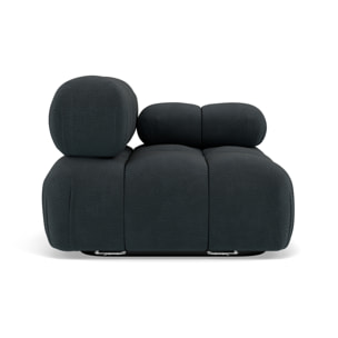 Ruby - module d'assise droit en velours texturé - Noir
