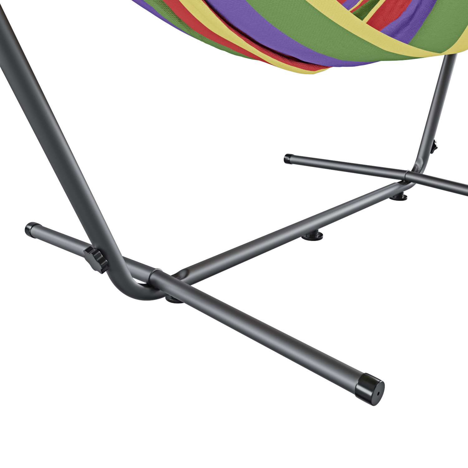 Amaca Da Giardino Con Supporto In Acciaio Portata 200 Kg Regolabile Telo Cotone Resistente Esterno Terrazzo Borsa 265x110x100 Cm Multicolore Rosso