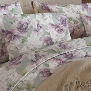 COTONISSIMI Completo Letto Peonys in 100% puro cotone_Matrimoniale