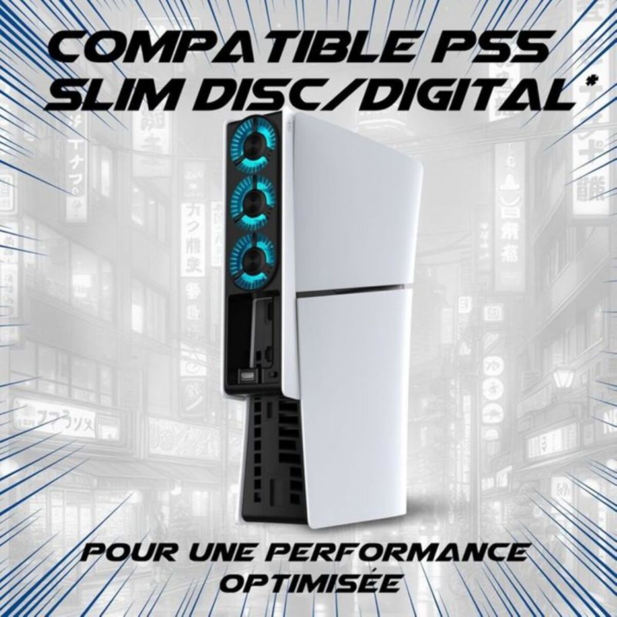 Support console AKUMA VENTILATEUR CYBER W02 LED