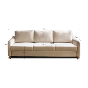 Will - canapé 3 places - convertible - en tissu - Vert