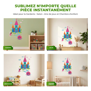 Stickers Muraux décoration adhésifs château et princesse