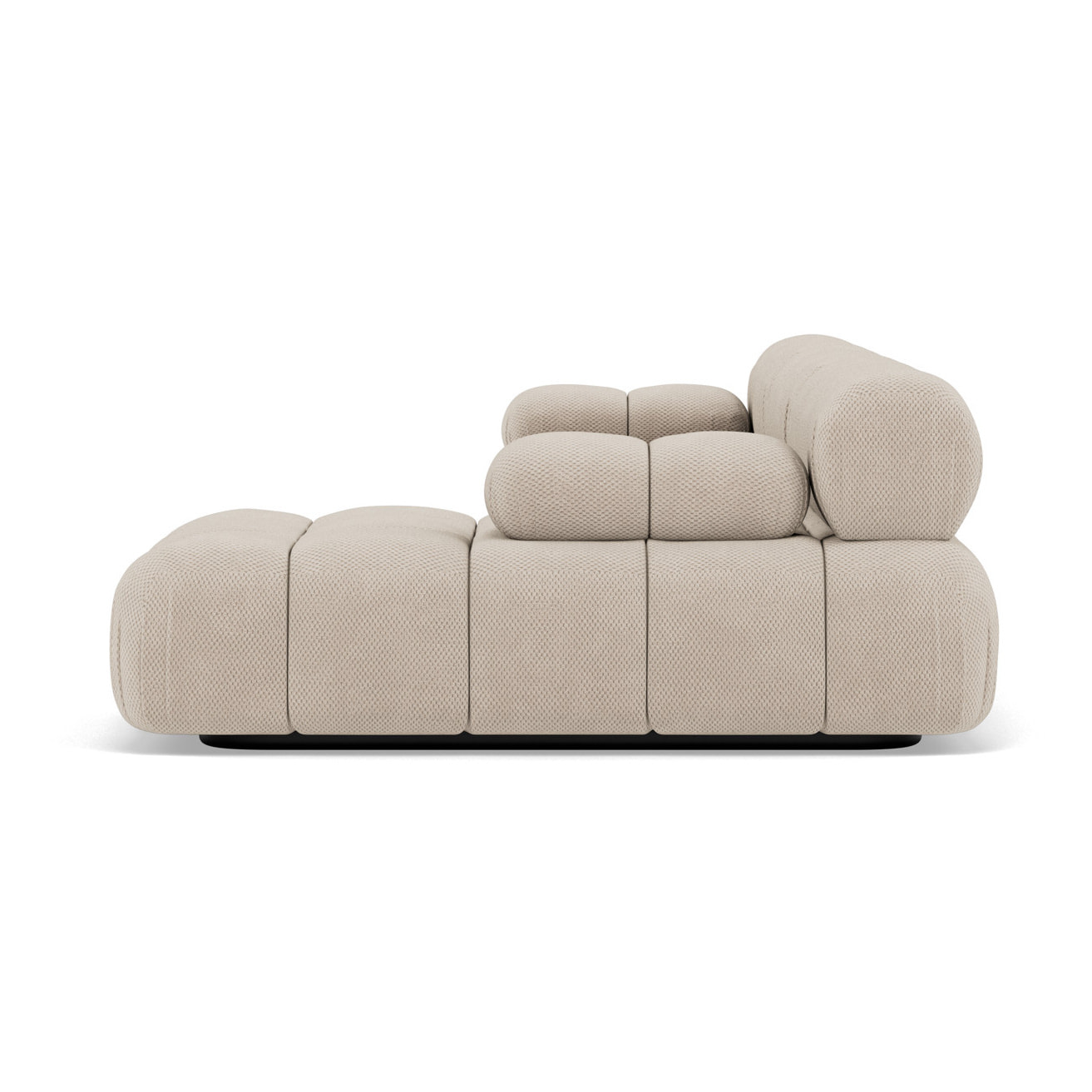 Ruby - canapé modulable d'angle droit 4 places en velours texturé - Beige