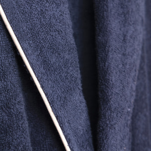 Scalpers Albornoz liso con ribete y detalle bordado azul marino