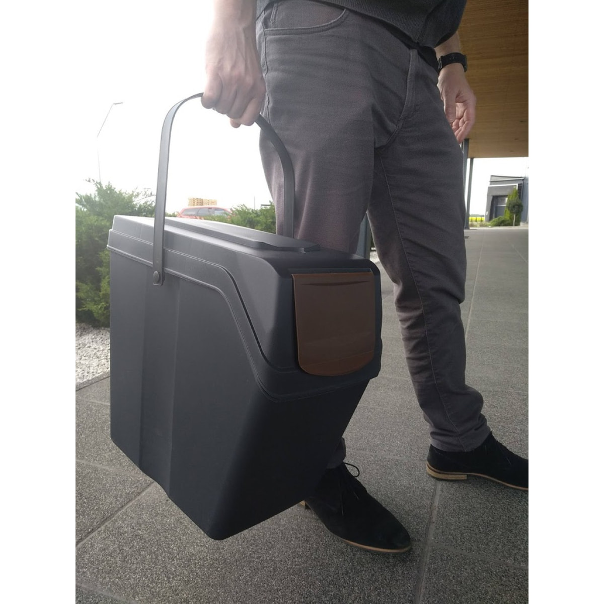 Juego de 4 cubos de reciclaje 80L Prosperplast Sortibox, antracita