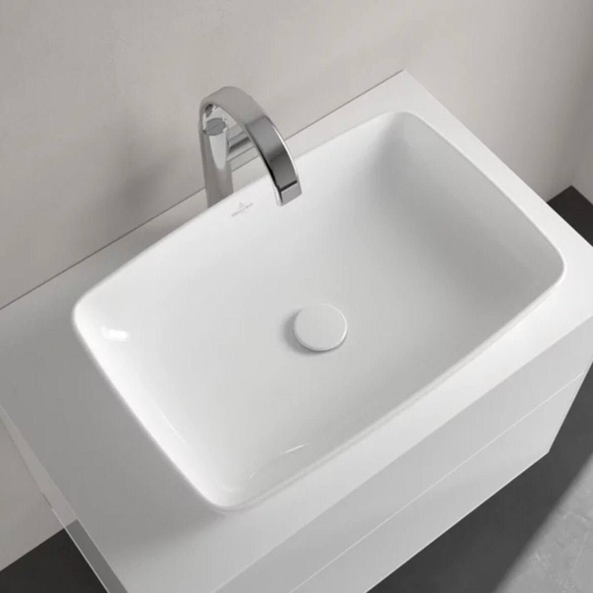 Vasque rectangle à poser Artis blanc ceramicplus