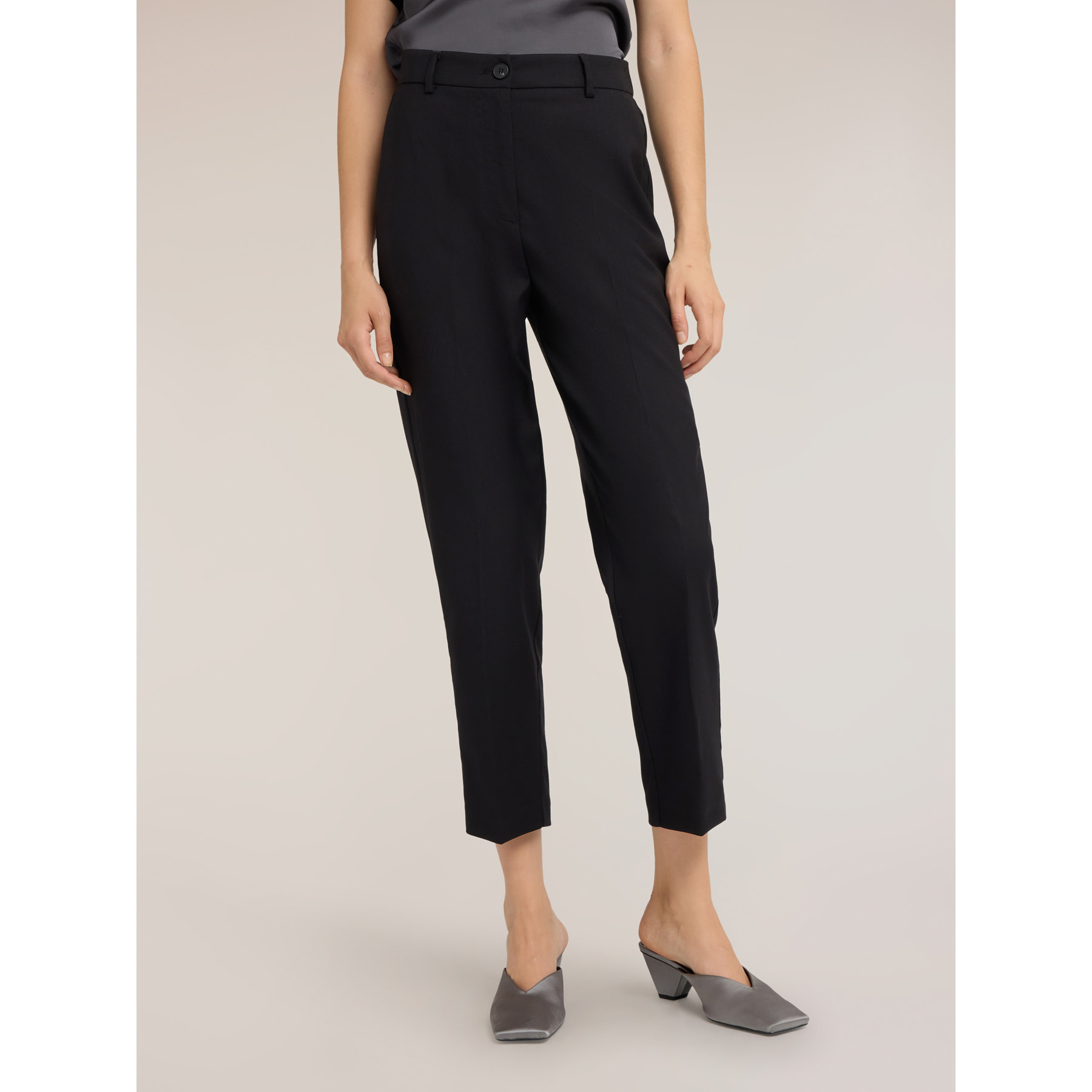 Motivi - Pantaloni regular in cady - Nero