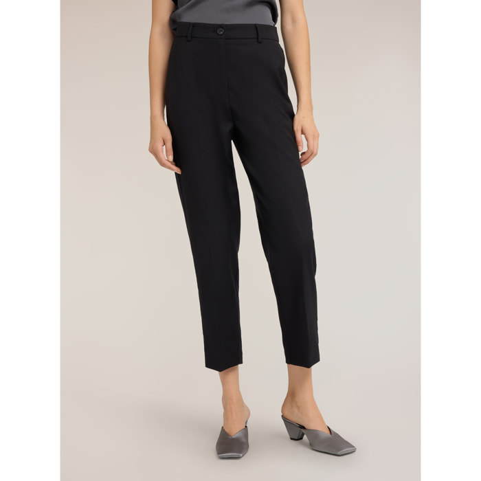 Motivi - Pantaloni regular in cady - Nero
