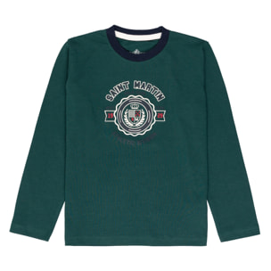 T-shirt maniche lunghe con stampa logo