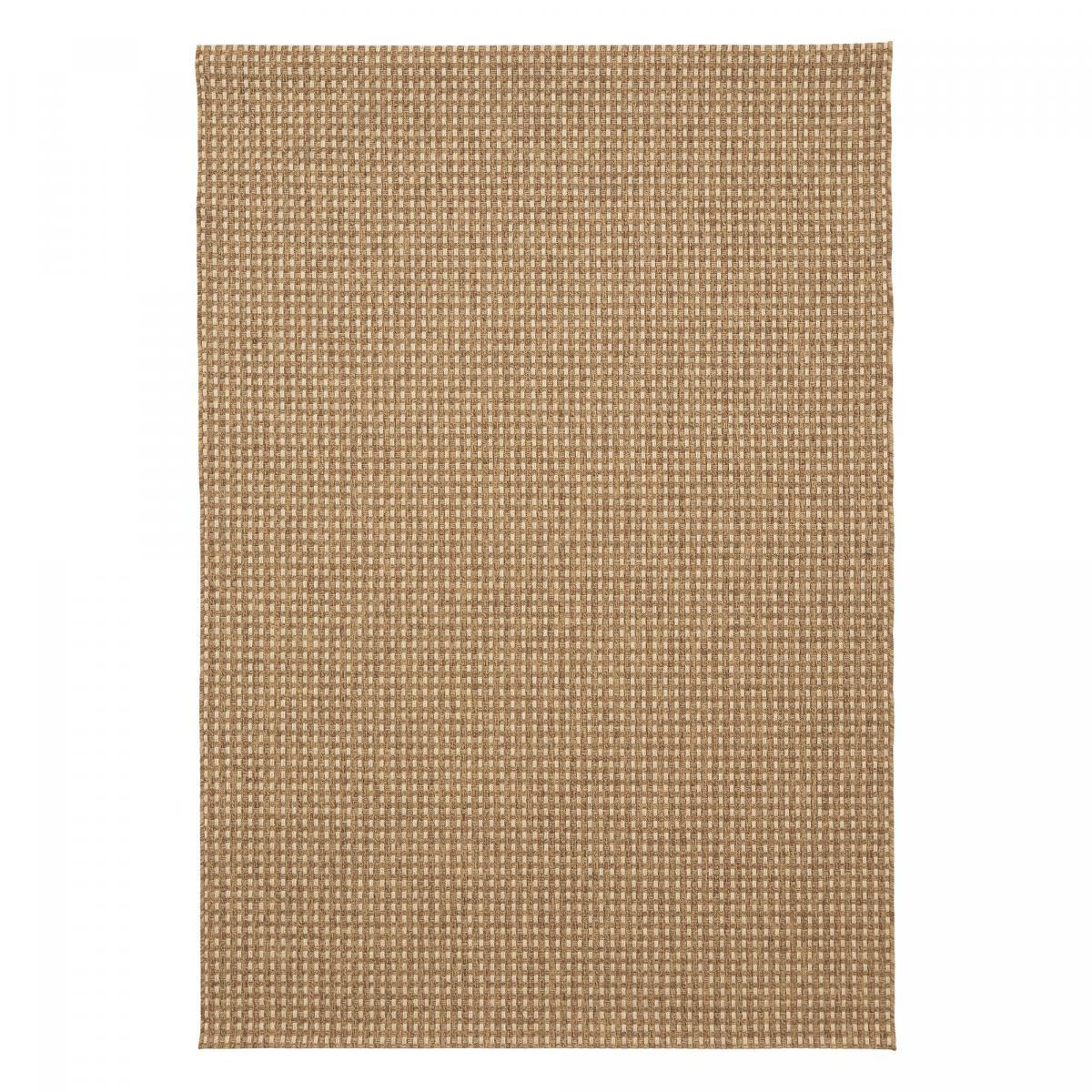 Tapis salon GRACE Marron 140x200 Fait en Europe en polypropylène doux et soyeux
