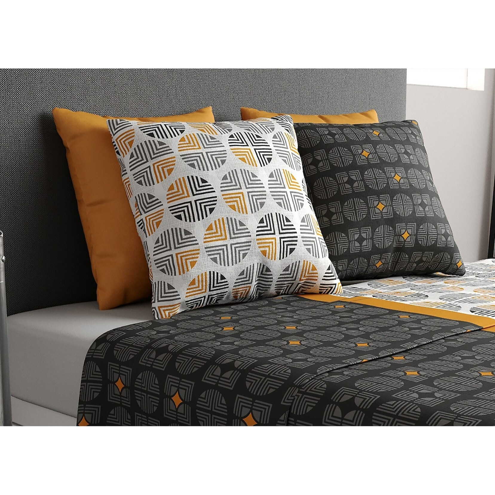 Parure De Draps 3pcs avec Drap housse Bonnet:25cm 100%coton 57fils Arturo