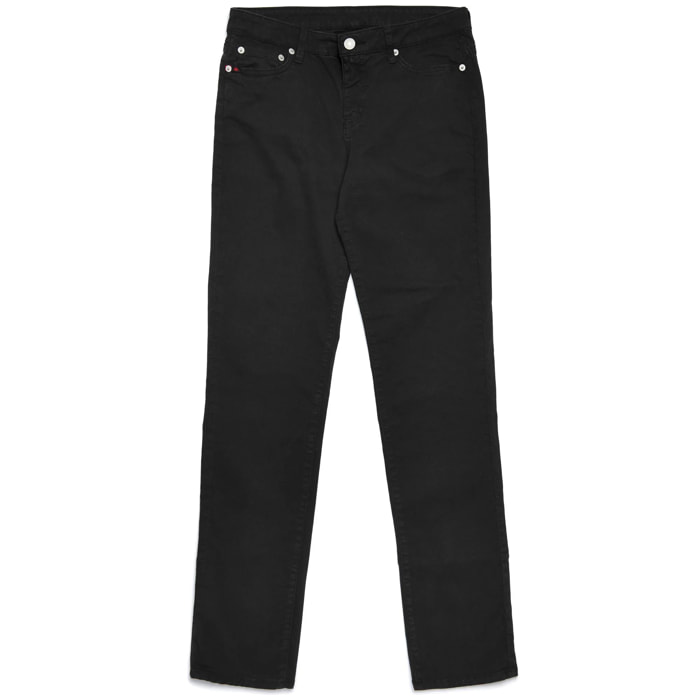 Kappa - Pantaloni Donna Nero - Debbye Comfort Peached Gabardine