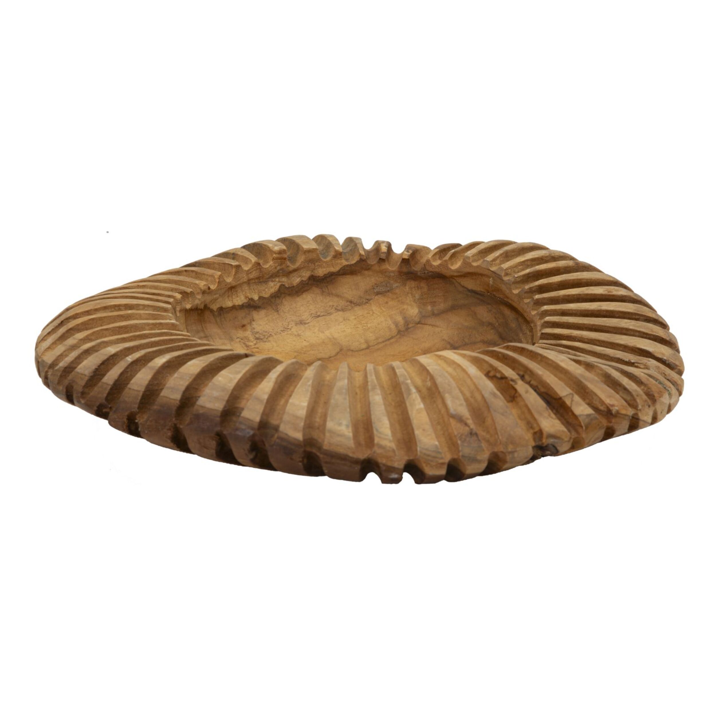 S/TASCHE GERIS IN TEAK RICICLATO CM Ø 35X7 (PEZZI UNICI - NON RIP. IN SERIE)