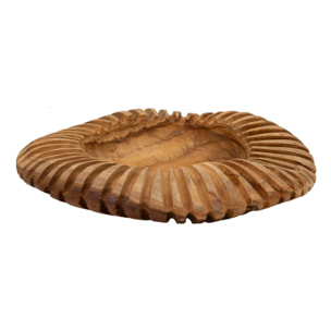 S/TASCHE GERIS IN TEAK RICICLATO CM Ø 35X7 (PEZZI UNICI - NON RIP. IN SERIE)