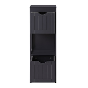 Mobile colonna bagno grigio 30x30x89 - Ella