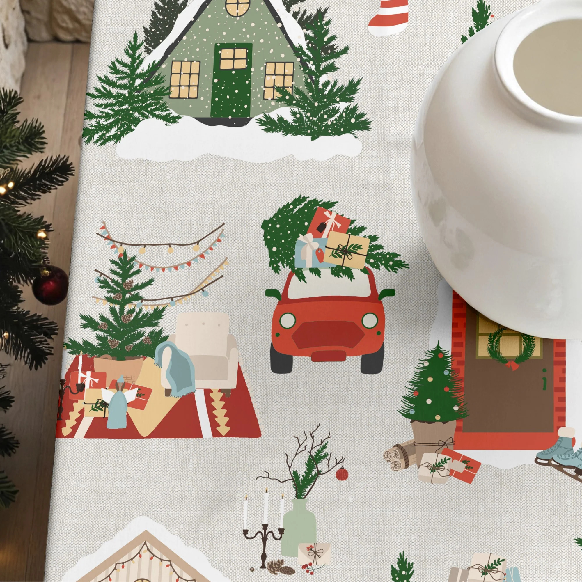 Nappe en résine Anti-tâches Merry Christmas 78