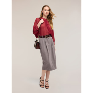 Motivi - Blusa in georgette - Bordeaux