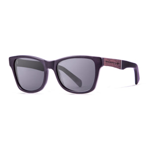 Gafas de sol LENOIR MARIUS - Negro brillante, patilla de ébano y plata / Gris