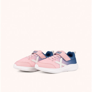 Zapatilla Deportiva Infantil Rosa y Azul Degradado MUNICH MINI LETA 08