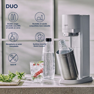 Machine à soda SODASTREAM DUO Blanche Pack 4 bouteilles