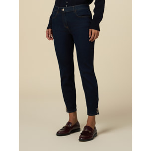 Oltre - Jeans skinny con dettagli gioiello - Blu