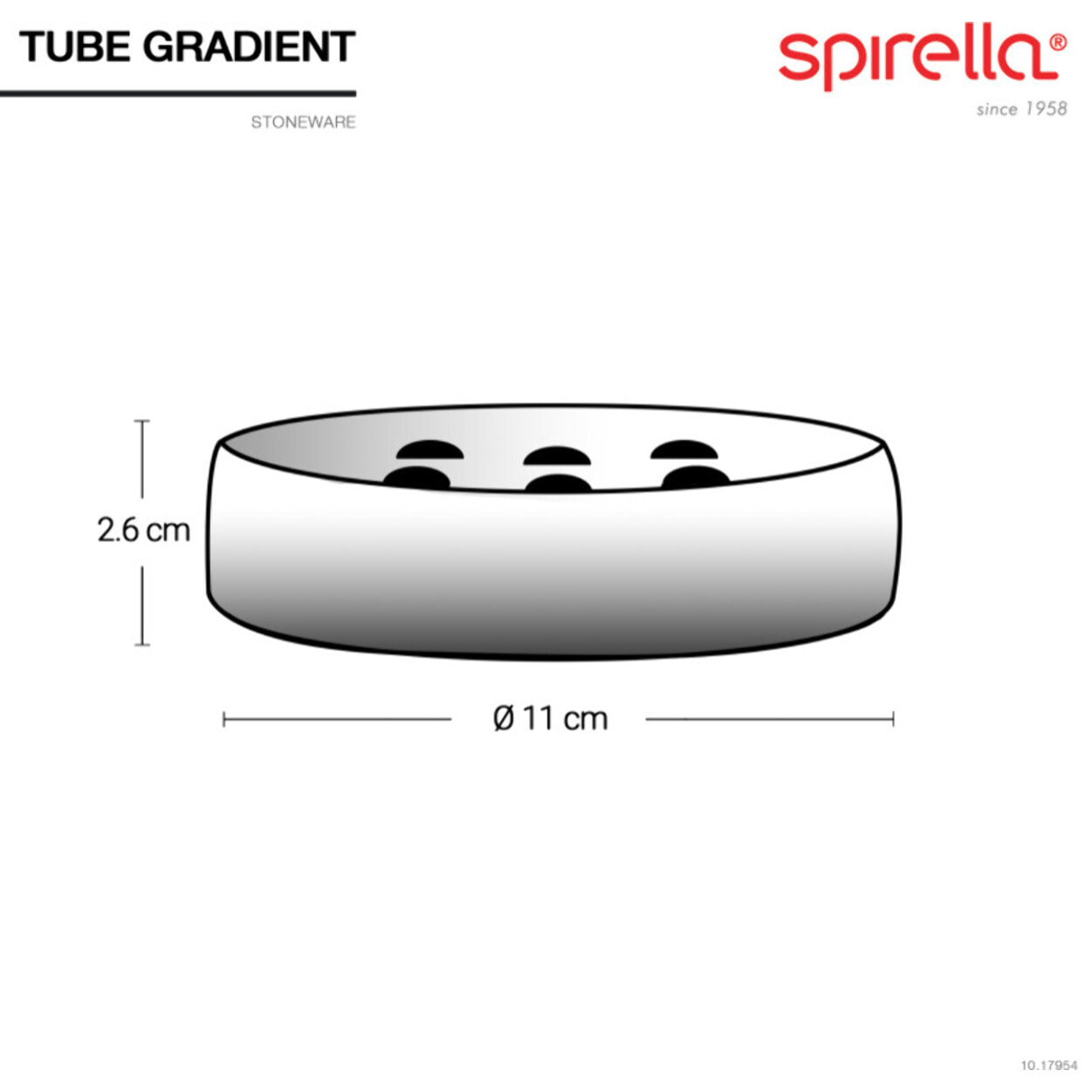 Porte savon Céramique TUBE GRADIENT Noir Spirella