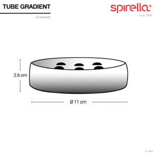 Porte savon Céramique TUBE GRADIENT Noir Spirella