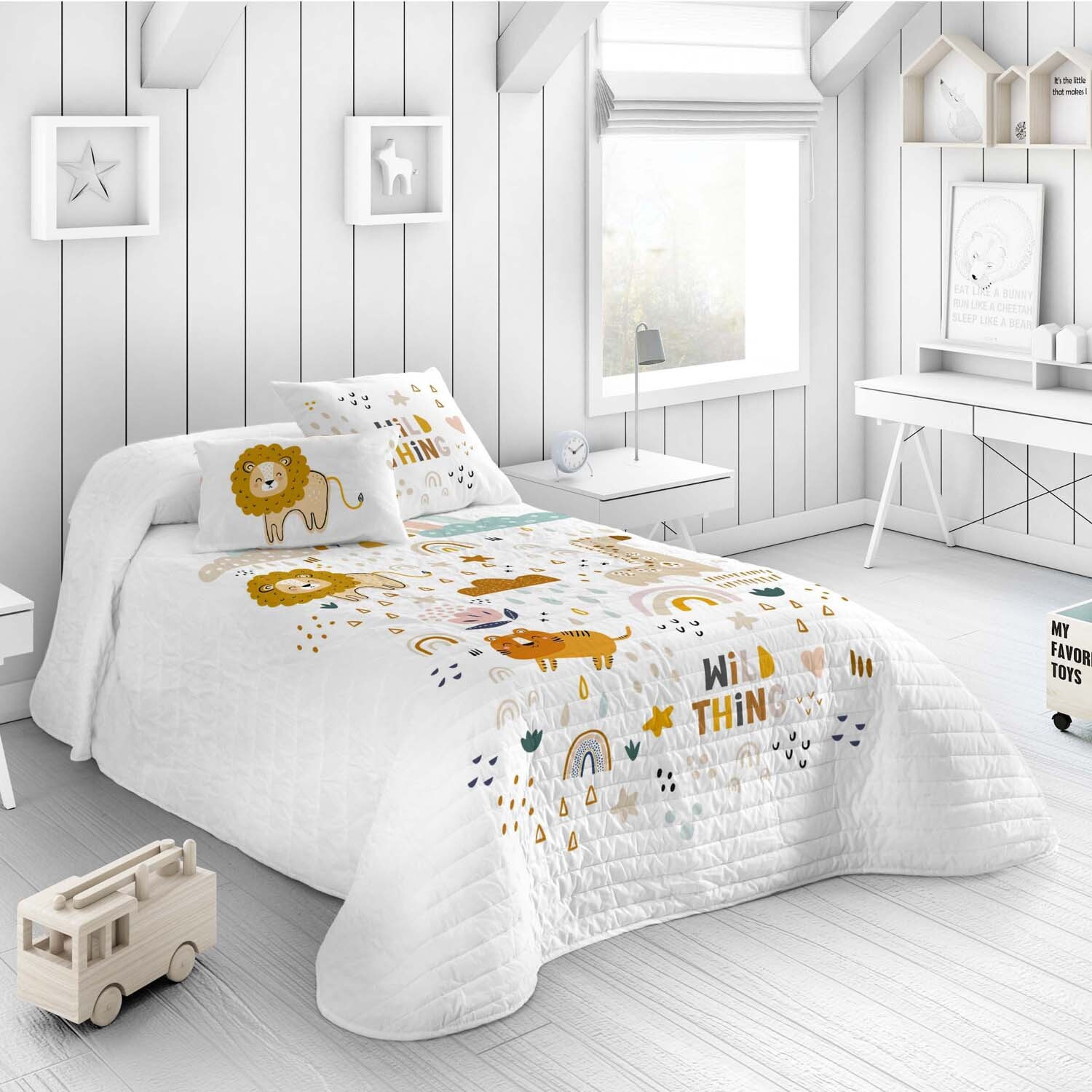 Naturals - Colcha Bouti Estampada - 2/3 Piezas - 100% Poliéster - Microfibra - 70 gr/m² - Obini