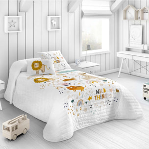 Naturals - Colcha Bouti Estampada - 2/3 Piezas - 100% Poliéster - Microfibra - 70 gr/m² - Obini