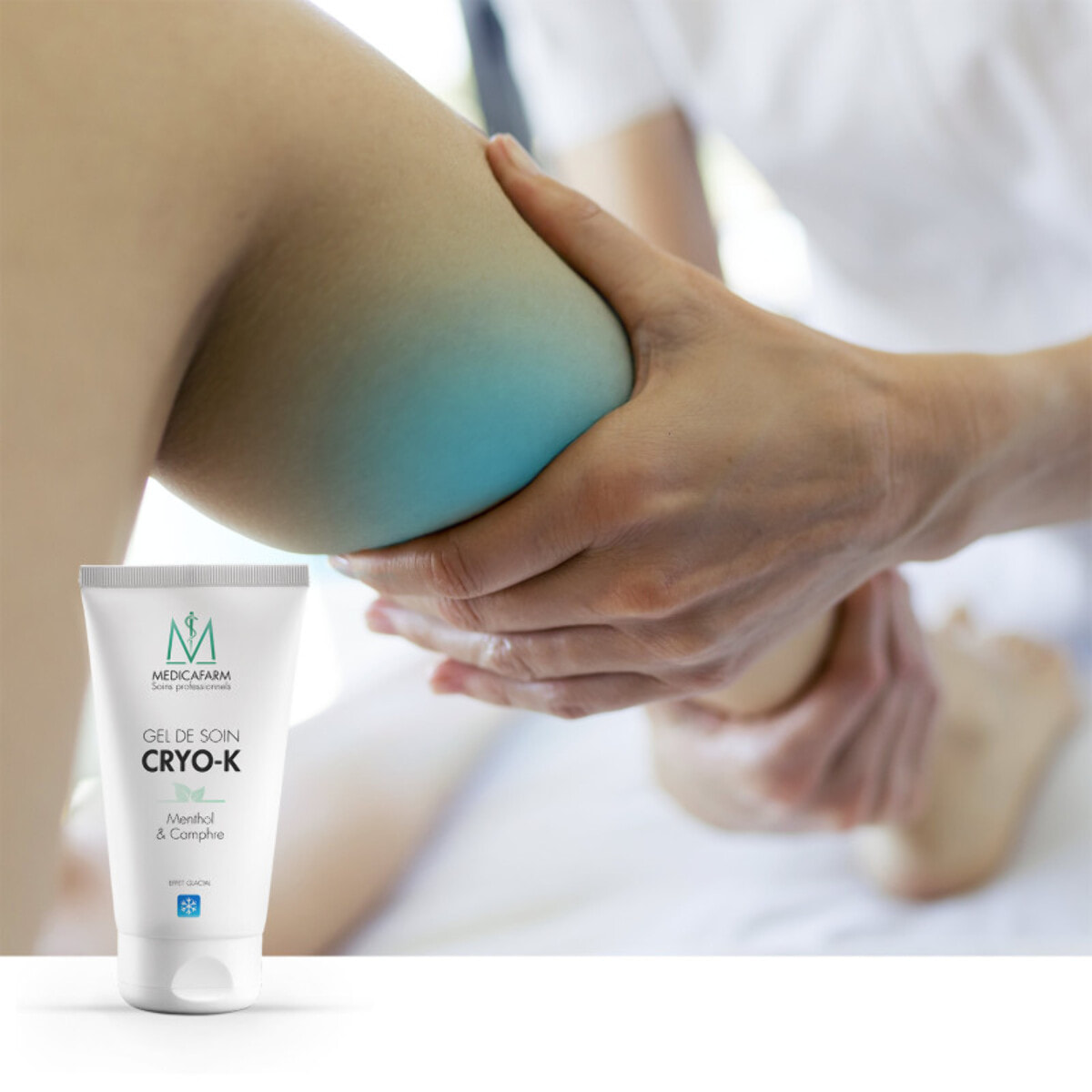 MEDICAFARM - Gel de soin CRYO-K - Gel de Soin "effet froid intense" - Menthol & Camphre - Sans paraben - Lot de 2 tubes 125 ml