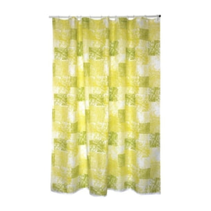 Rideau de douche Polyester JAVA CADIX 180x200cm QUALITE PREMIUM Vert - Anneaux inclus MSV