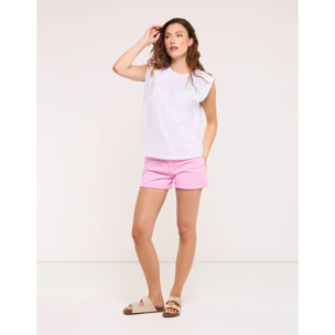 Camiseta Bordado Tropical en Blanco - Patchan