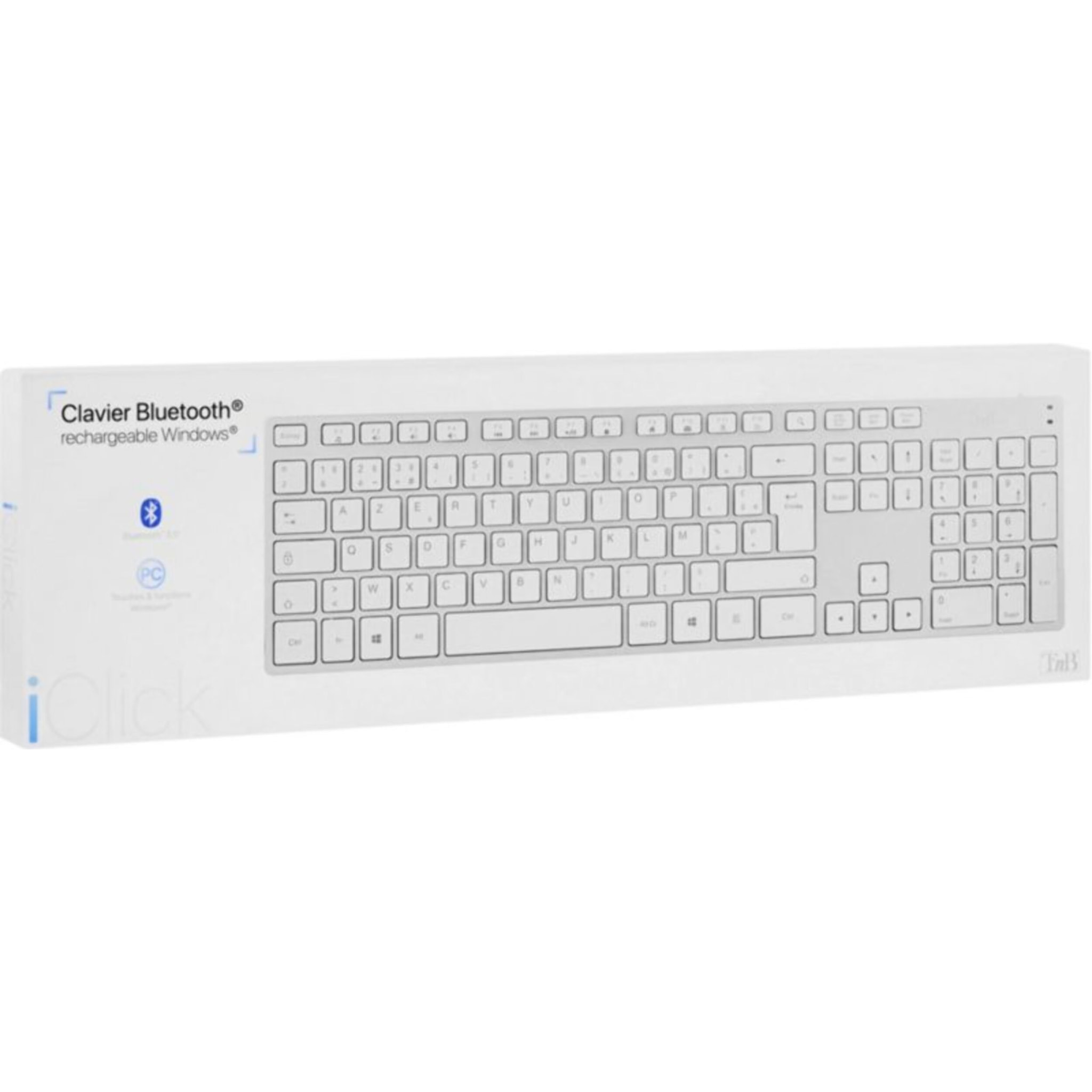 Clavier TNB rechargeable en aluminium