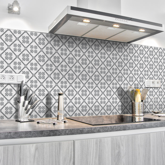 Stickers muraux - Sticker Mural Carrelage adhésif Cuisine Salle de Bain - 60 STICKERS CARRELAGES AZULEJOS EDMUNDO