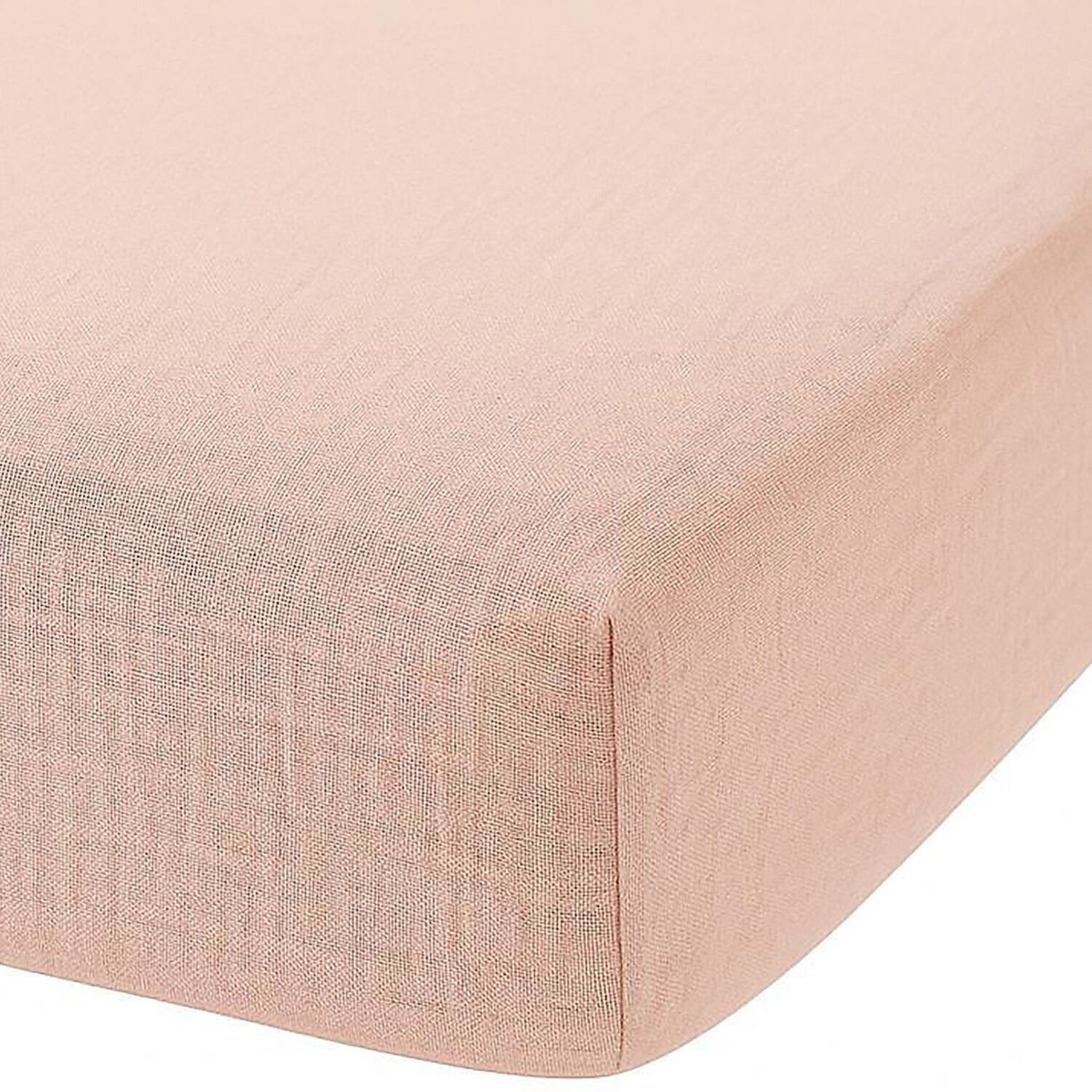 Drap housse - bonnet:30cm - 100% gaze de coton guimauve