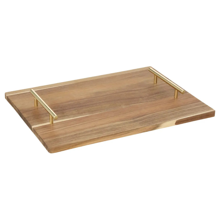 Plateau Mina gold marron 30x40cm