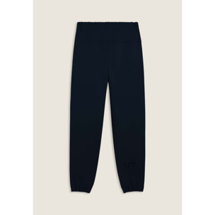 Pantaloni slim in interlock con dettagli lucidi