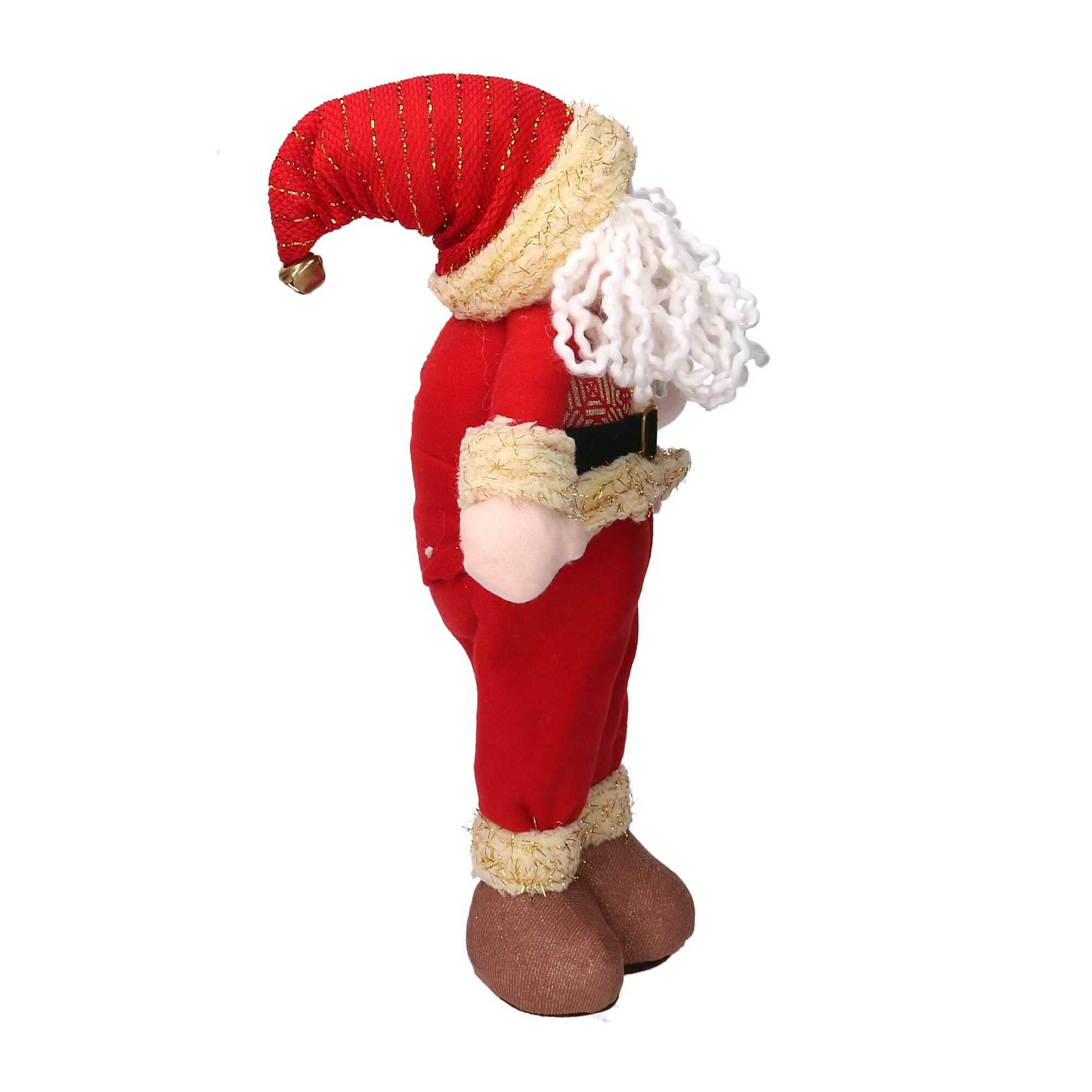 Babbo natale in tessuto rosso cm25x9h45